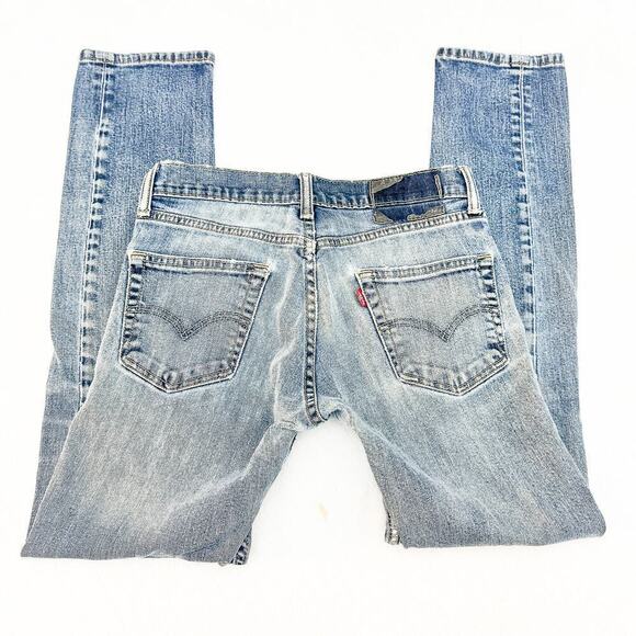 Levi's Ripped Distressed Patched Denim Jeans Intentional Distress Size 29 x 32 - Picture 5 of 8